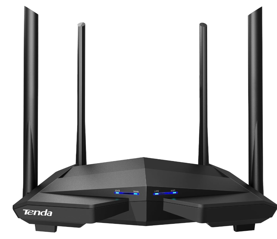 Tenda AC10 AC1200 Dual Band Gigabit WiFi Router (1200Mbps, 4 Antennas, Gigabit Ports)